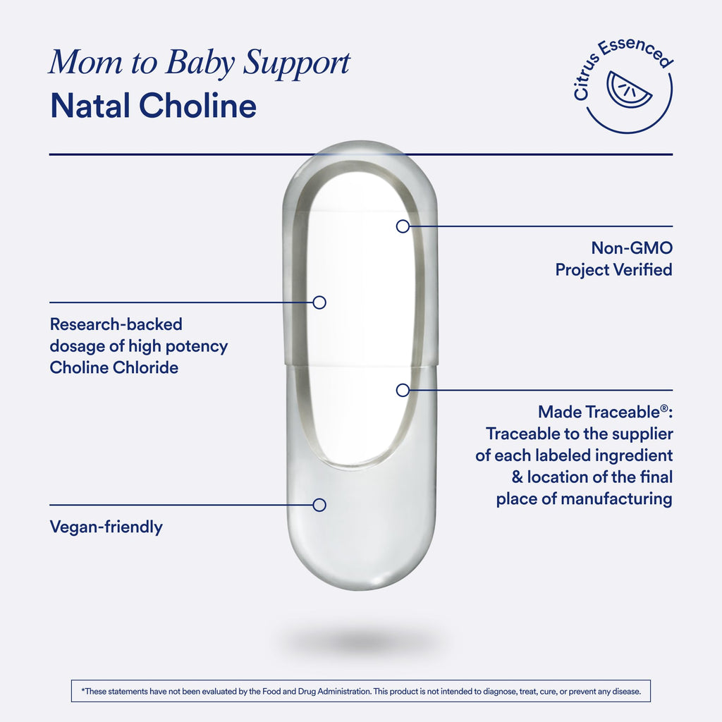 Ritual Natal Choline Supplement - 550mg - to Support Baby’s Cognitive Function When Taken During Pregnancy and Postpartum Choline Content in Breastmilk