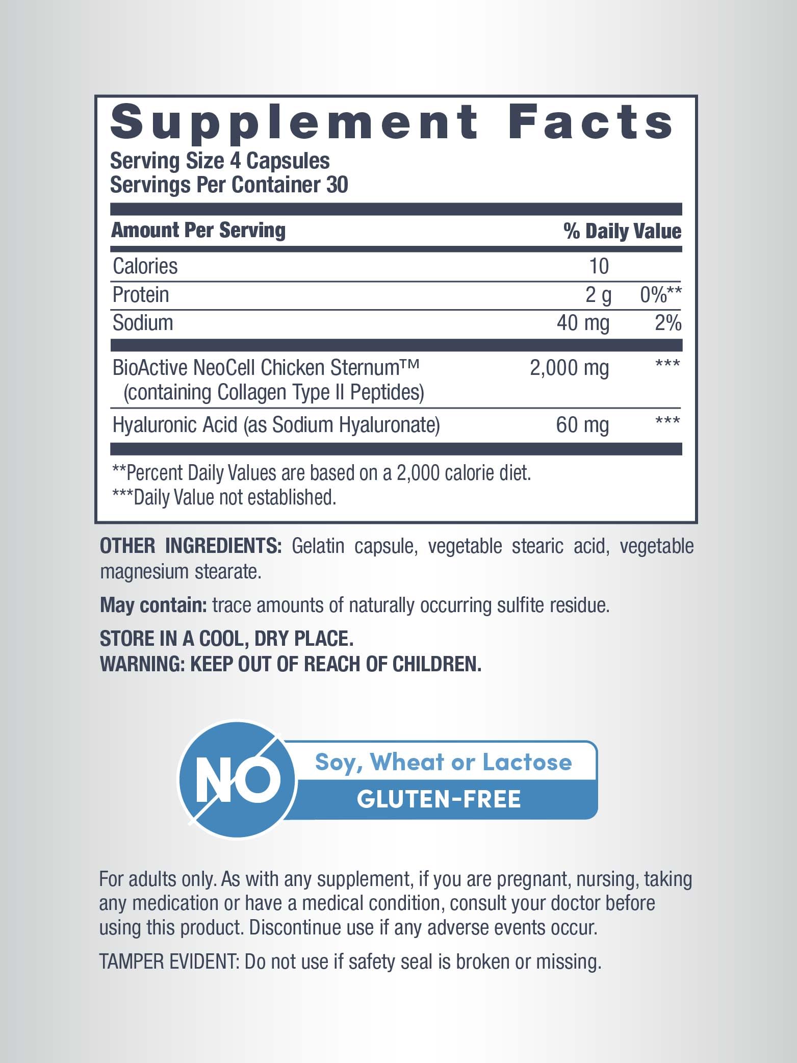 NeoCell Joint Complex Supplement | 120 Capsules | Plus Hyaluronic Acid | Collagen Type II | Advanced Formula
