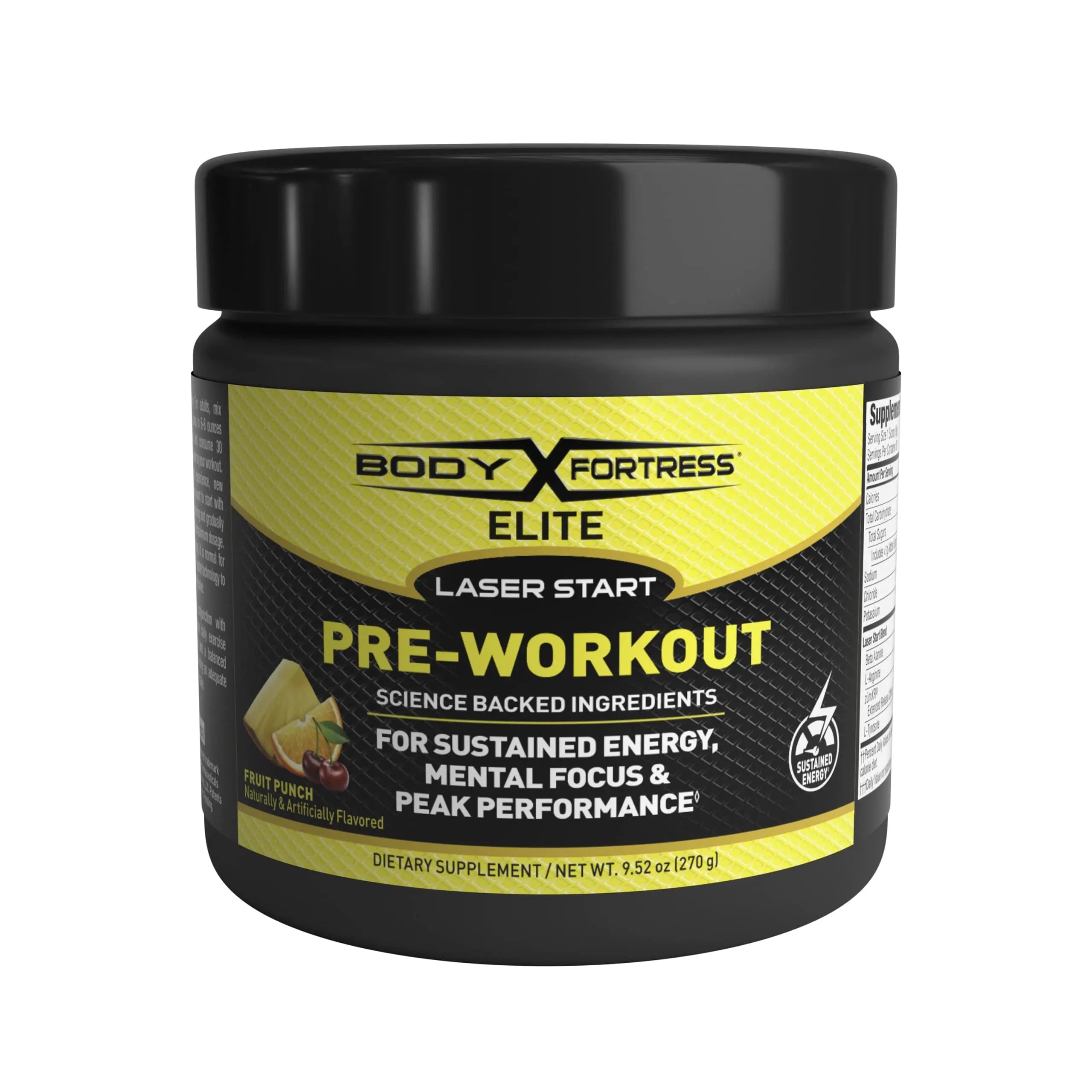 Body Fortress Elite Laser Start Pre-Workout Powder,ZümXR Caffeine for Sustained Energy Body Fortress Au supplements