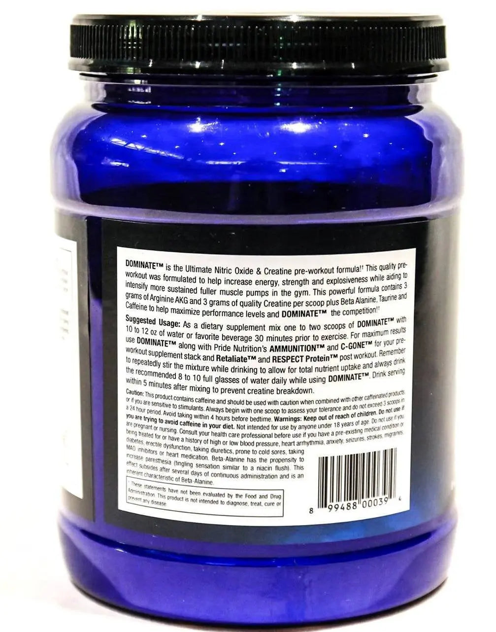 #1 Pre Workout - Dominate X 500g - Best Nitric Oxide & Creatine Pre-Workout Formula Pride Nutrition Au supplements