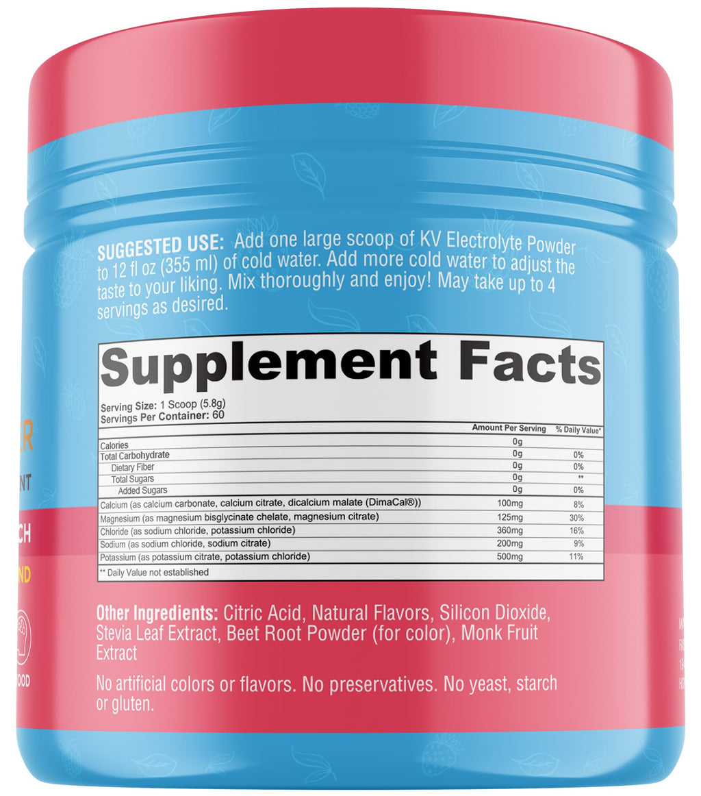 Keto Vitals Keto Electrolytes Powder | Keto-Friendly Electrolytes with Potassium, Magnesium, Sodium, Calcium | Electrolytes Sugar Free | Supplement Energy Drink Mix