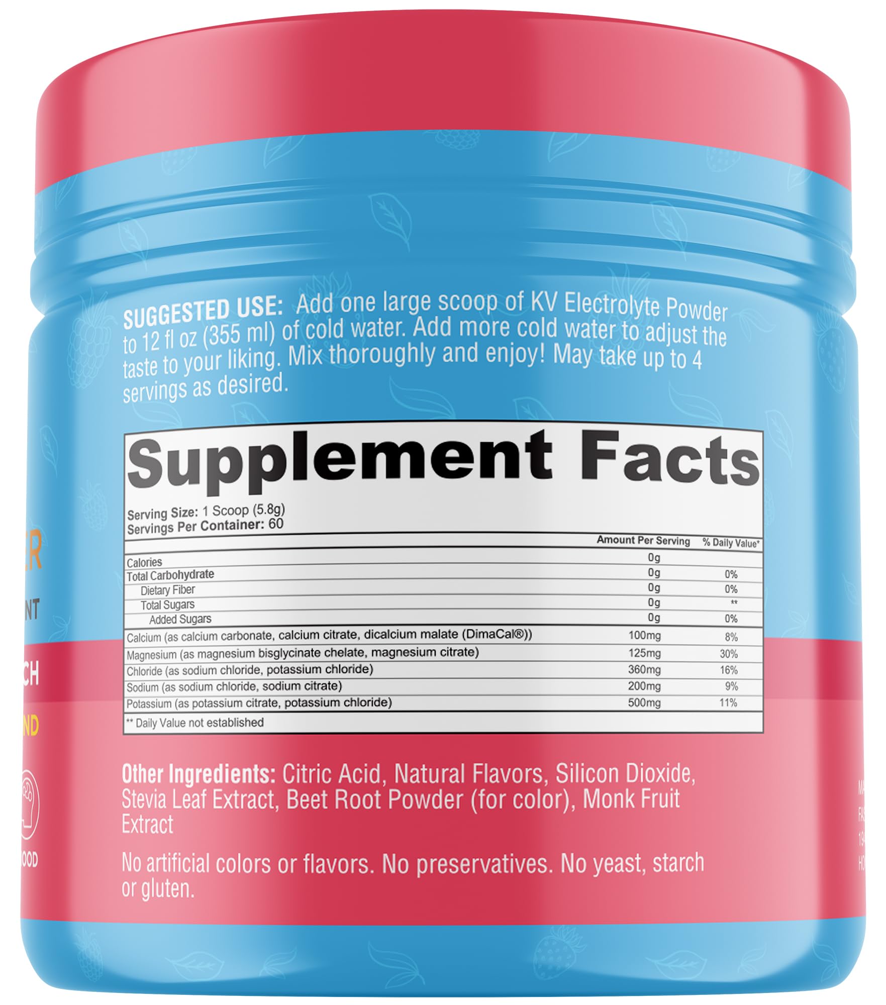 Keto Vitals Keto Electrolytes Powder | Keto-Friendly Electrolytes with Potassium, Magnesium, Sodium, Calcium | Electrolytes Sugar Free | Supplement Energy Drink Mix