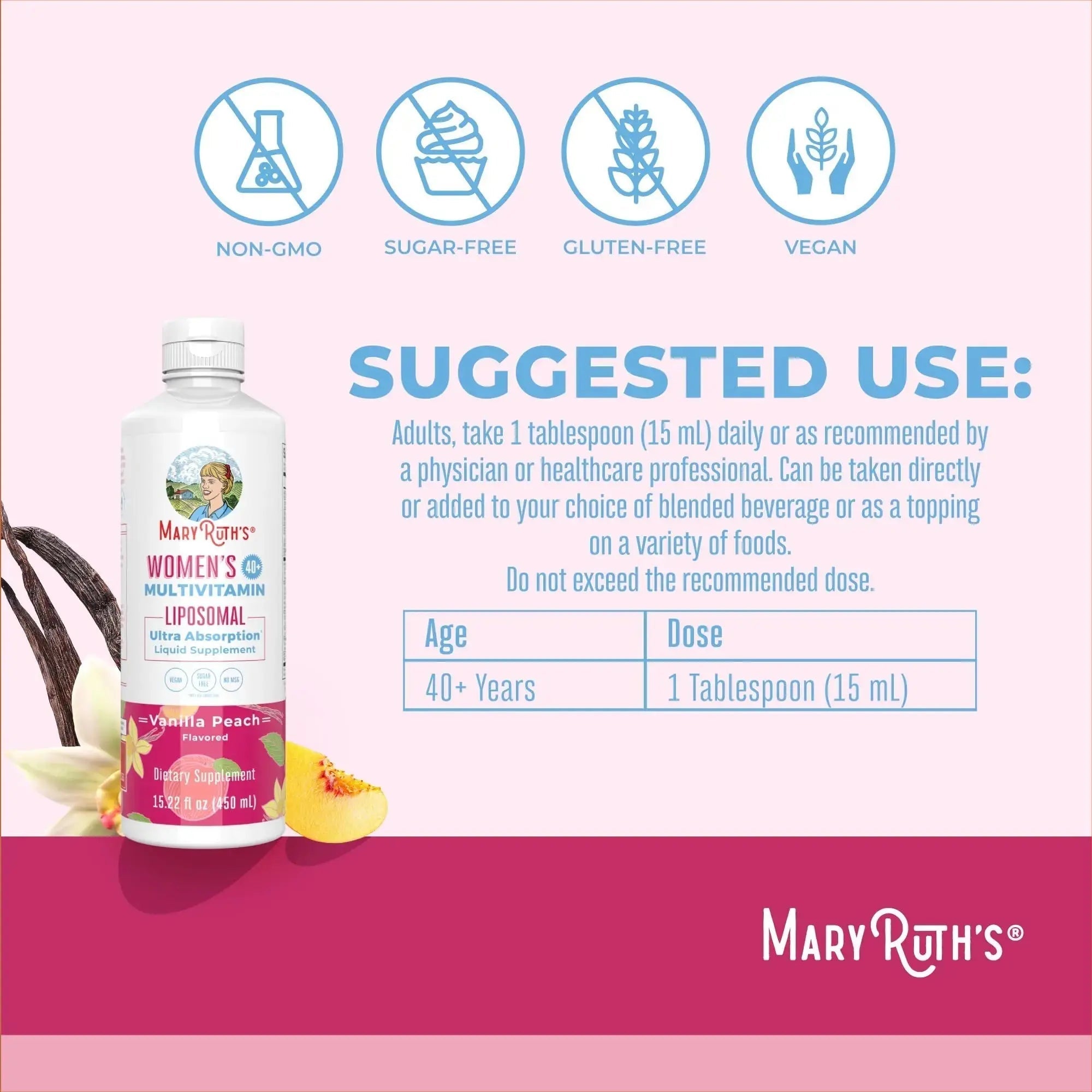 MaryRuth Organics Multivitamin for Women 40+, Womens Multivitamin Liposomal, Immune Support Supplement MaryRuth Organics Au supplements
