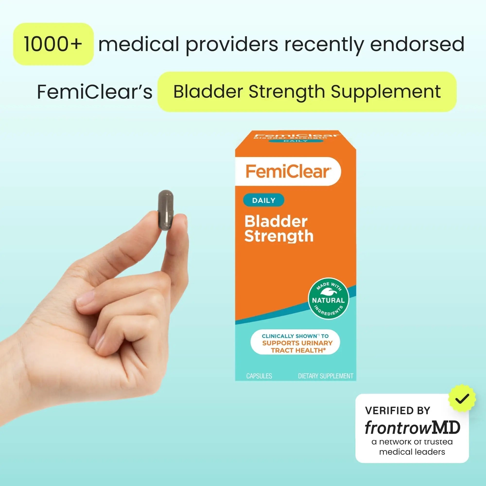FemiClear Bladder Strength Supplement | Bladder Control & Wellness | 60 Capsules, 30 Day Supply | Made with Natural Ingredients | for Women & Men FemiClear Au supplements