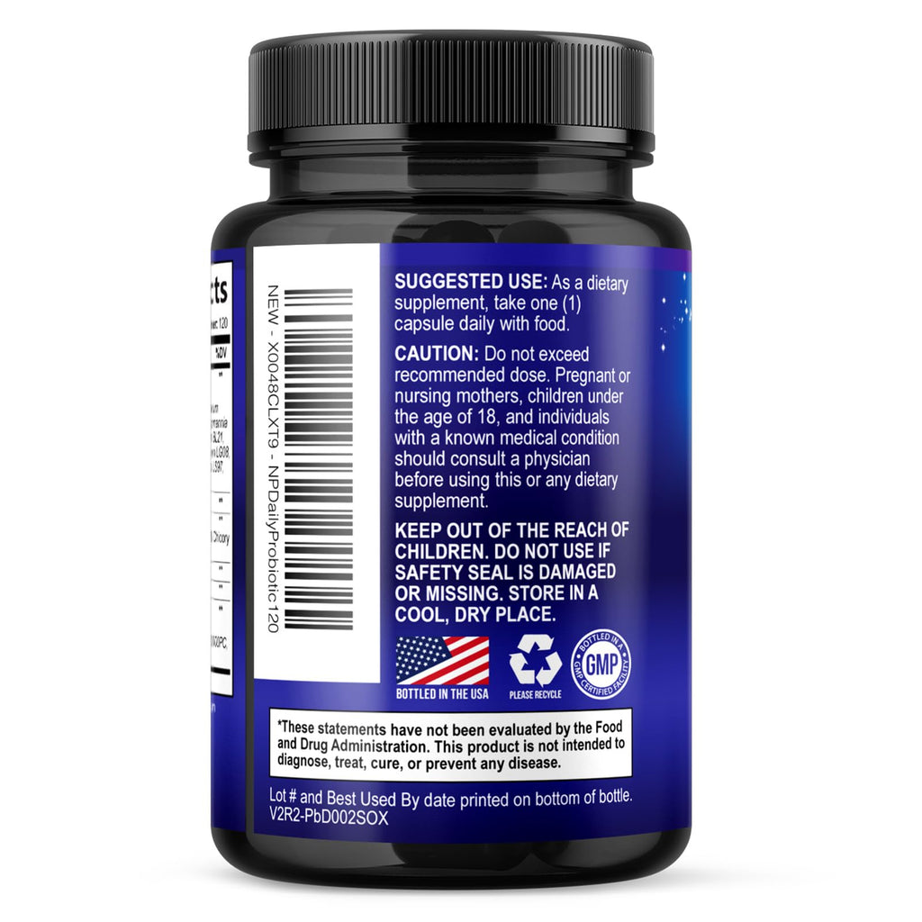 Probiotics 50 Billion CFU Per Serving - 10 Premium Strains + Digestive Enzymes & Prebiotics - Best Probiotic for Women & Men, Supports Immune,