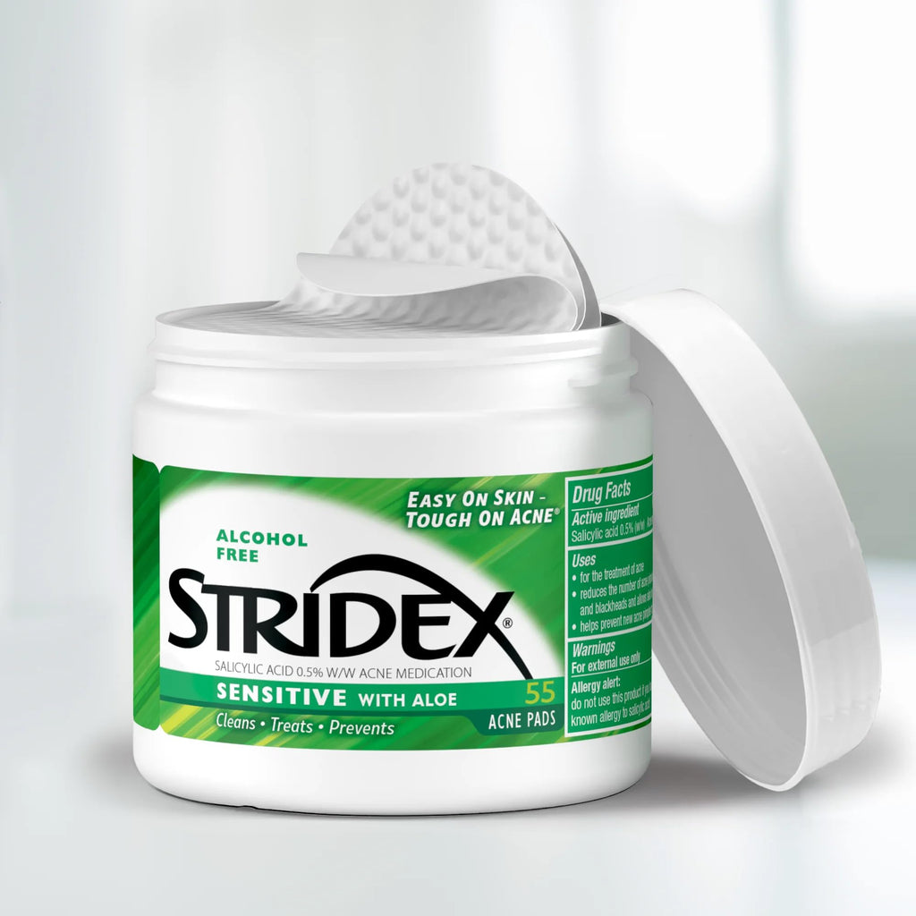 Stridex Acne Pads Sensitive With Aloe 55 Count Alcohol-Free