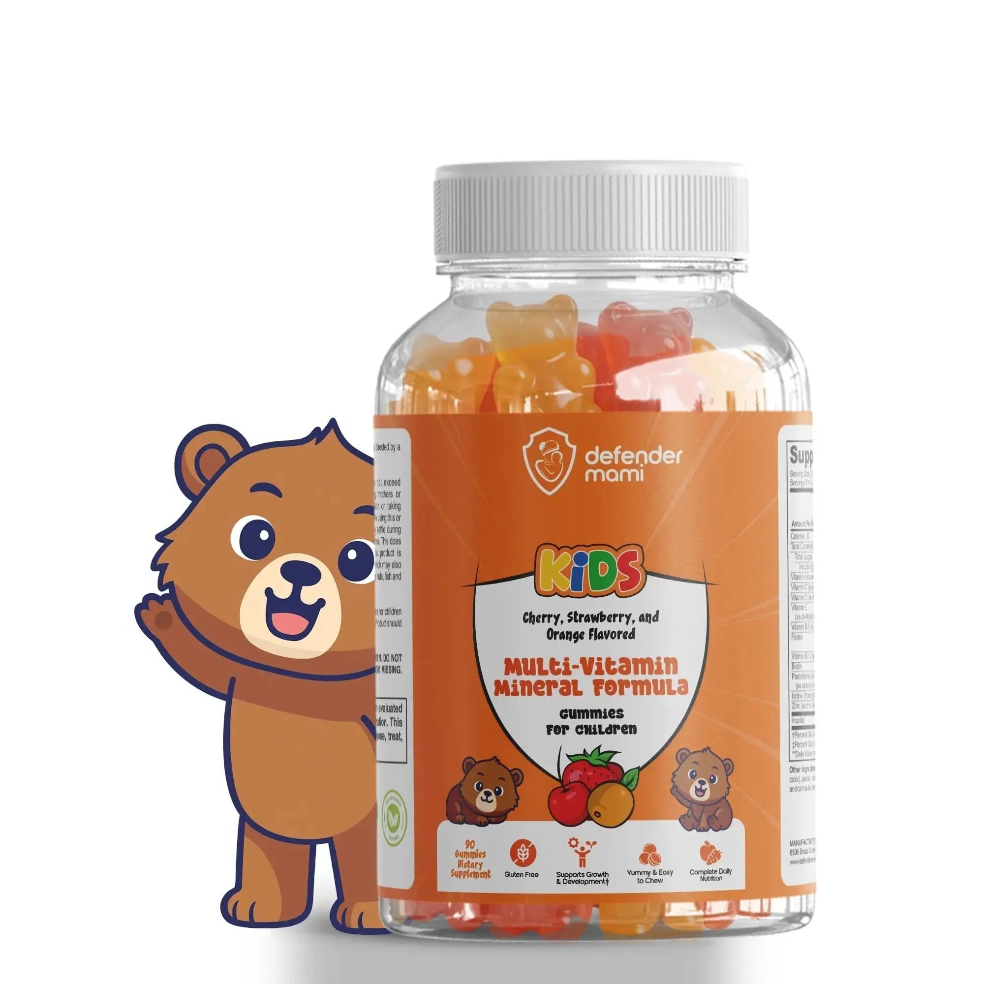 Defender Mami Kids Vitamin Gummies – Multivitamin & Mineral Formula, Non‑GMO · Gluten‑Free, 90 Count Chewables for Daily Immune Defender Mami Au supplements