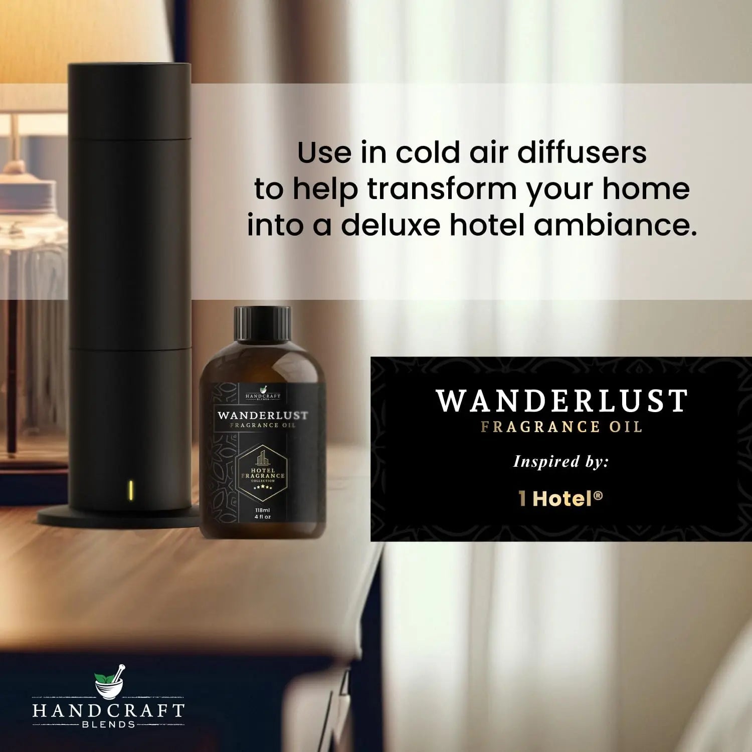 Handcraft Blends Hotel Fragrance Oil Wanderlust Scent – Luxury Hotel Collection Diffuser Oil Scents Handcraft Blends Au supplements