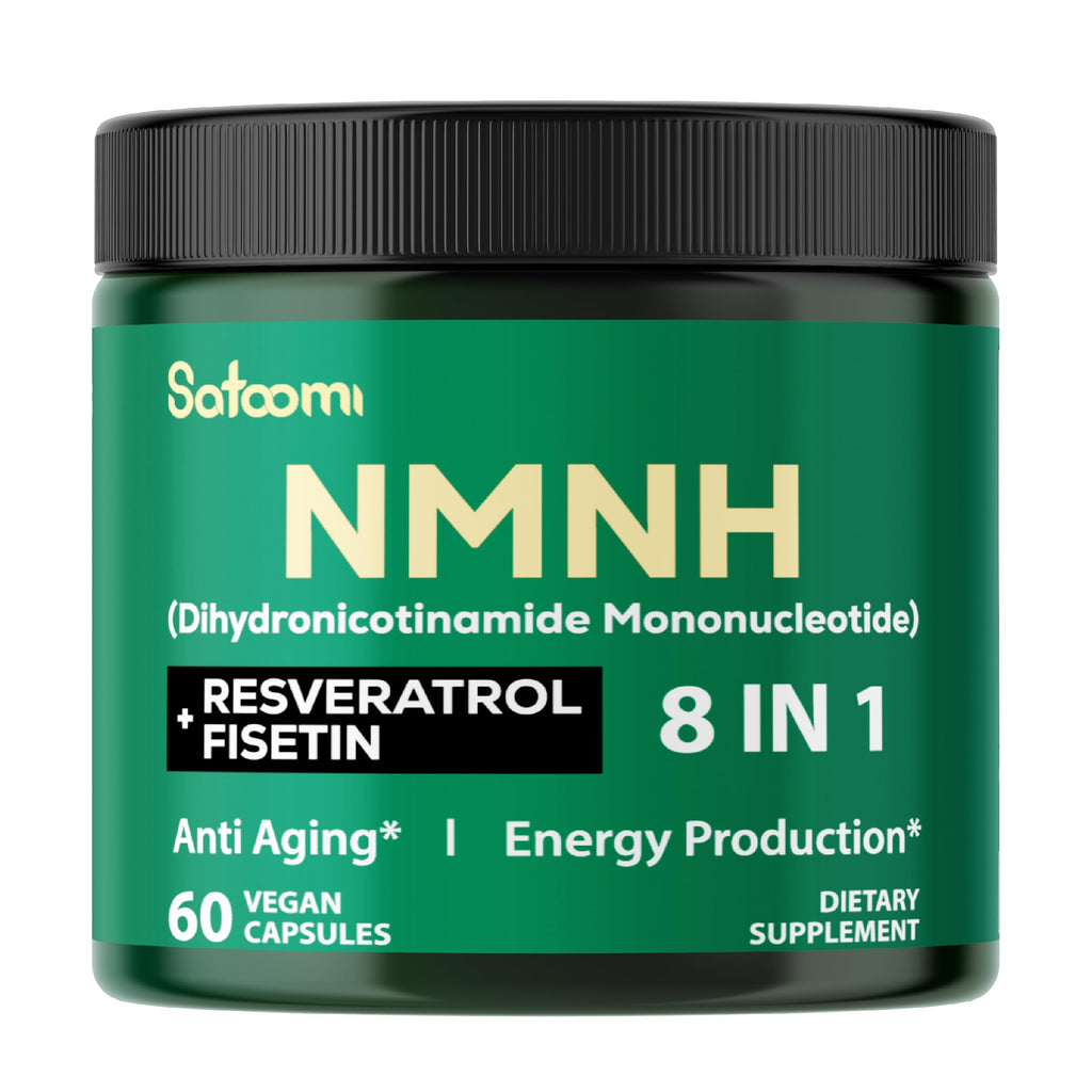 Satoomi 8in1 NMNH - NMN Supplement Alternative - NAD Supplement to Support NAD Levels Added Fisetin, Resveratrol, Quercetin, Turmeric, Berberine, Vitamin D3 & C - 60 Count for 30 Days Satoomi Au supplements
