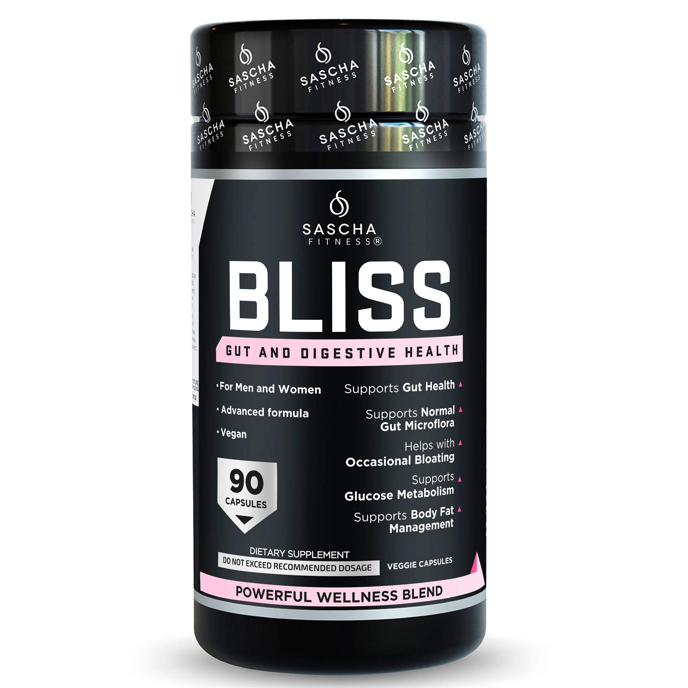 SASCHA FITNESS®️Gut and Digestive Health Support Pills | Prebiotics, Probiotics & Enzyme Blend |Berberine HCI,Gluco Vantage®|Helps with Bloating,Fat Loss,