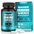 13 in 1 NMNH (Dihydronicotinamide Mononucleotide) 1000mg Per Serving, NMN Supplement Alternative with Liposomal NAD+ and Resveratrol, Non-GMO, Gluten-Free – for Anti-Aging, Energy, Focus – 90 Capsules Tatavonix Au supplements