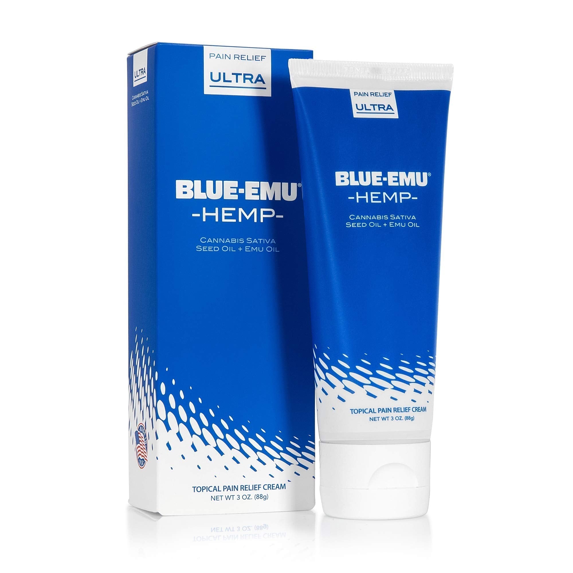 BLUE-EMU Ultra Hemp Arthritis Pain Relief Cream for Fast Joint & Muscle Relief, 3 Oz, 1 Pack BLUE-EMU Au supplements