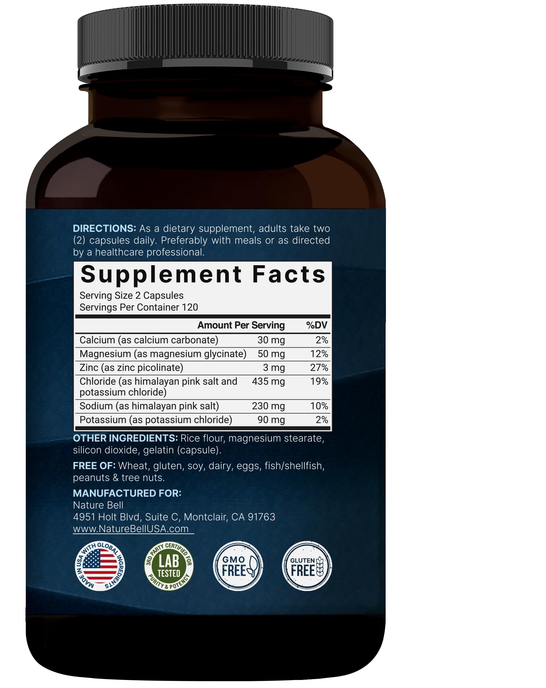 Advanced Electrolyte Pills, 240 Capsules | Salt Pills with Electrolytes for Fasting Hydrating | Made with Himalayan Pink Salt, Sodium, Potassium, Magnesium & More – Keto
