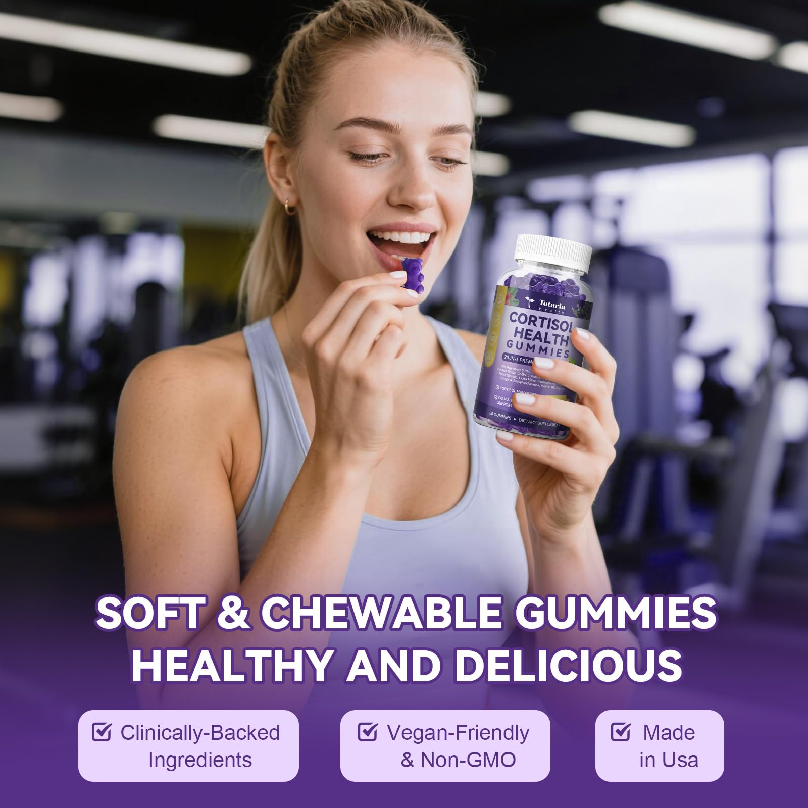 Cortisol Supplements for Women & Men 20-in-1 Cortisol Gummies with Ashwagandha Rhodiola Rosea Magnesium Phosphatidylserine Calm Focus Mood Support Healthy Cortisol Levels 30 Day Supply Totaria Au supplements
