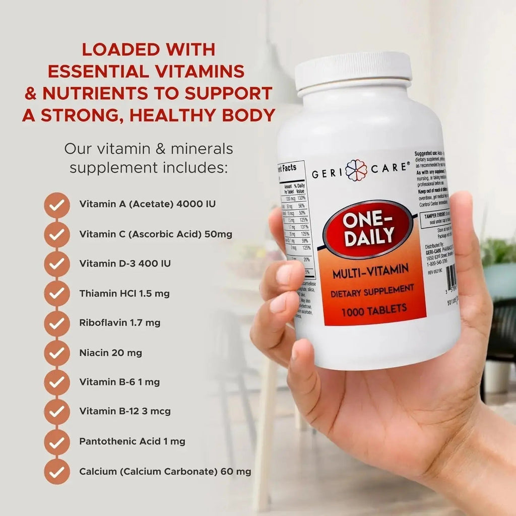 GeriCare Multivitamin Supplement Tablets, (Bottle of 1000) GeriCare Au supplements