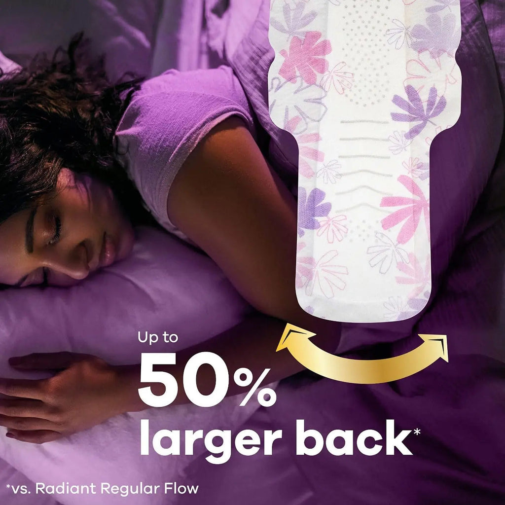 Always Radiant Feminine Pads for Women, Size 4 Overnight Pads Always Au supplements