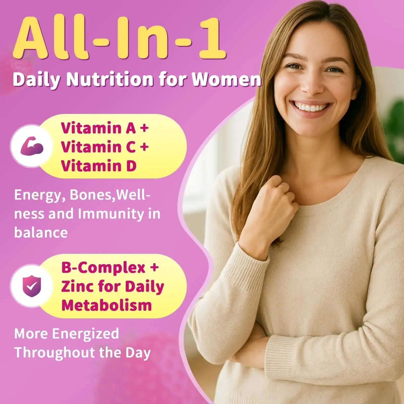 Multivitamin for Women Gummies With Iron, Magnesium, Folate, Biotin, Zinc, Womens Multivitamin Gummy Vitamin D3 A C E, B Complex GparkNature Au supplements