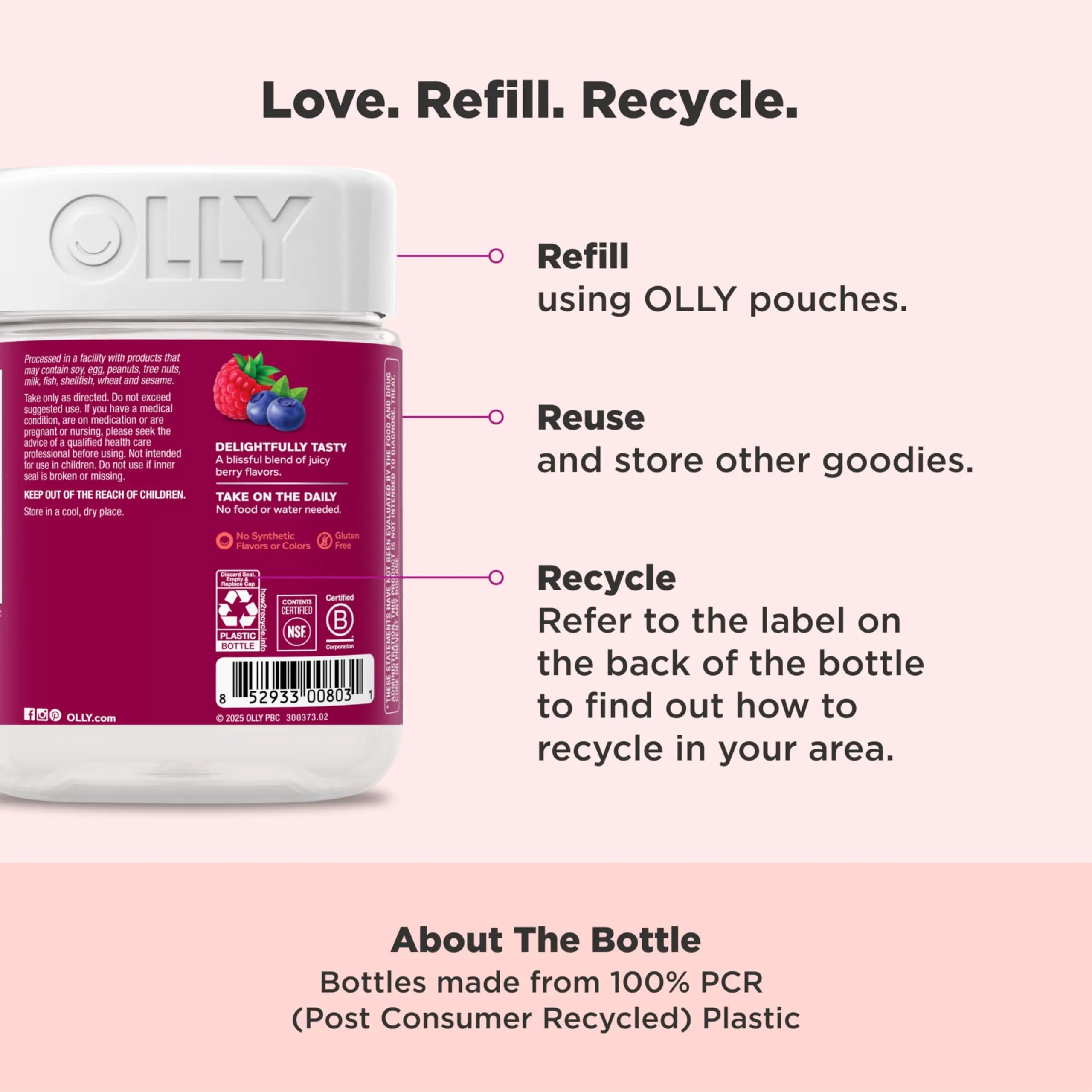 OLLY Women's Daily Multivitamin Gummy, Vitamins A, D, C, E, Biotin, Folic Acid, Adult Chewable Vitamin OLLY Au supplements