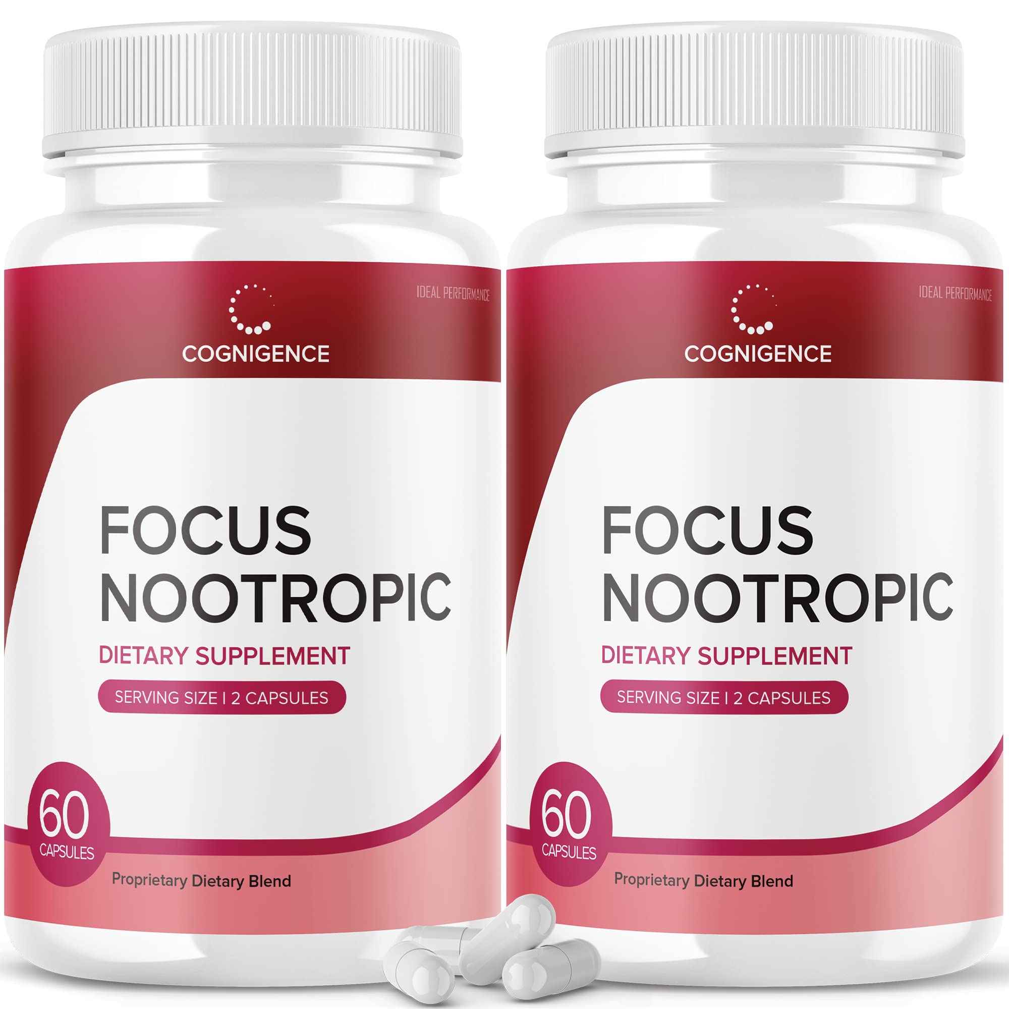 IDEAL PERFORMANCE (2 Pack) Cognigence Focus Nootropic Memory Booster Supplement Pills (120 Capsules) IDEAL PERFORMANCE Au supplements