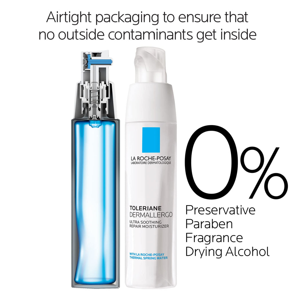La Roche-Posay Toleriane Dermallergo Ultra Soothing Repair Face Moisturizer for Sensitive Skin, Gentle Moisturizing Face