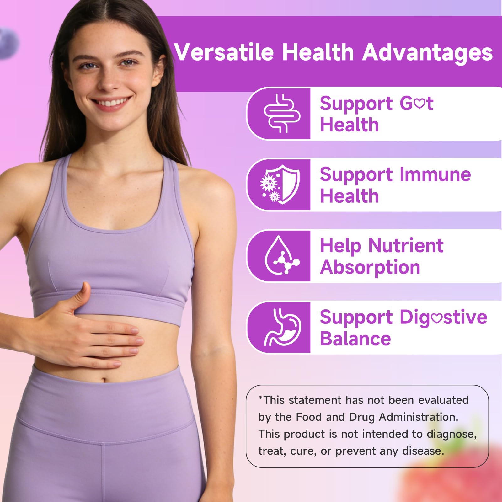 Youlikee 2 Pack Prebiotic + Probiotic Gummies for Women and Men, Probiotic Gummies Supports Gut Health, 5 Billion CFUs with Fibers,