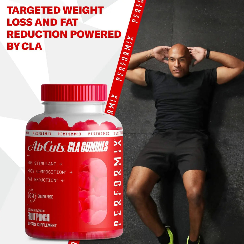 PERFORMIX AbCuts CLA Gummies - 60 Gummies, Fruit Punch - Non-Stimulant PERFORMIX Au supplements