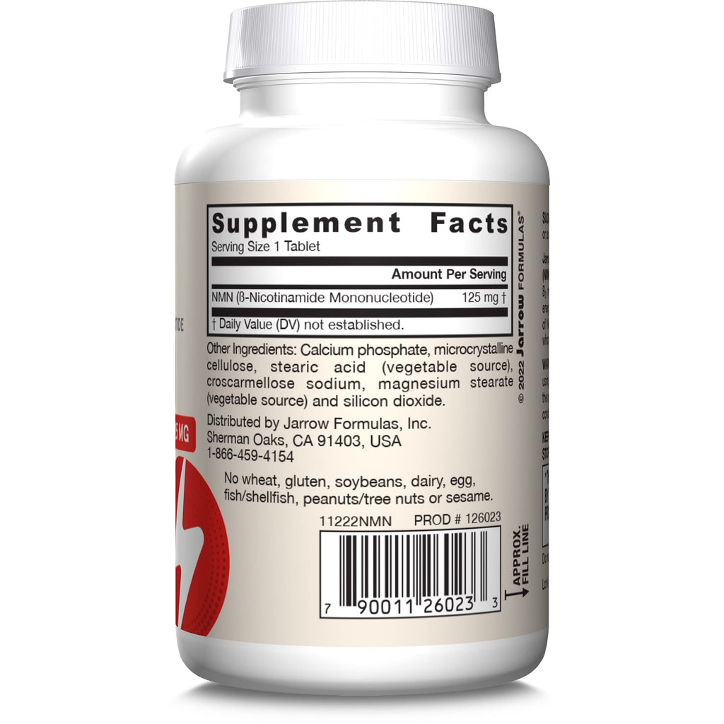 Jarrow Formulas Nicotinamide Mononucleotide (NMN) - 60 Tablets - Supports Energy Production - Dietary Supplement - Vegan, Gluten Free, Non-GMO - 60 Servings (Packaging May Vary) Jarrow Formulas Au supplements