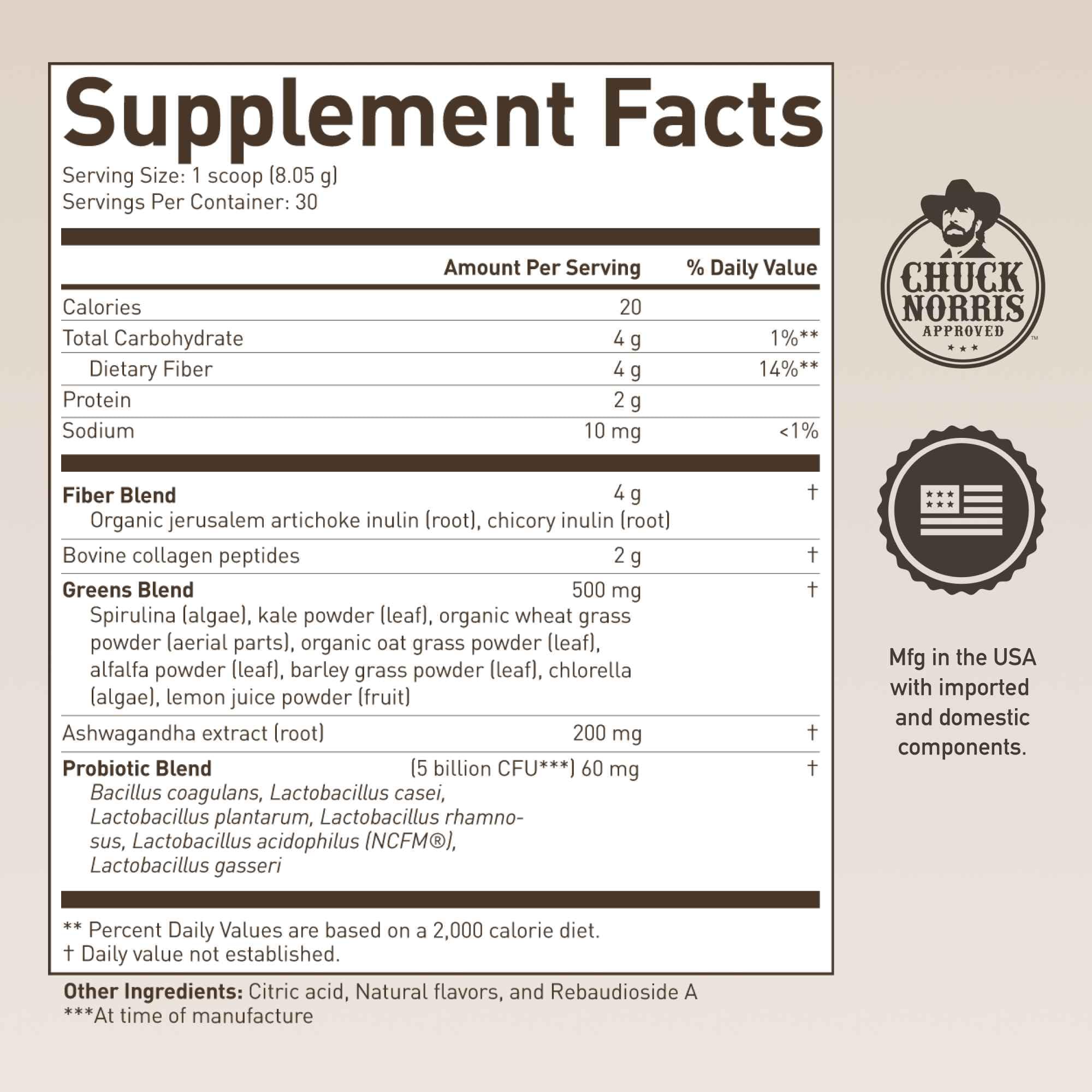 ROUNDHOUSE PROVISION Morning Kick by Chuck Norris - Watermelon Mint Flavor - Greens Superfood Powder with Probiotics, Collagen Peptides & Ashwagandha to Help Support Gut & Joint Health, 3 Pack ROUNDHOUSE PROVISION Au supplements