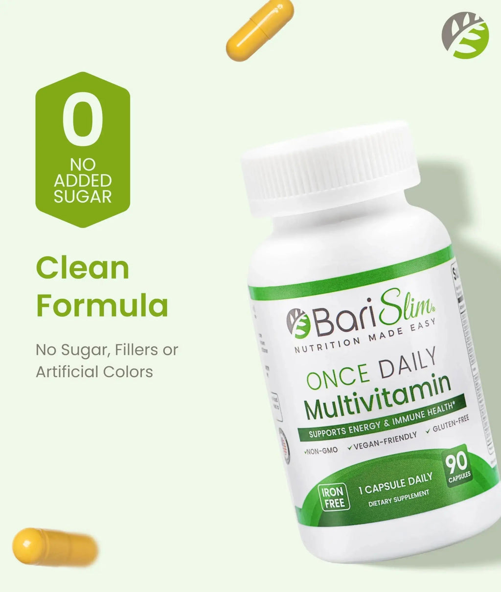 BariSlim Once Daily Bariatric Multivitamin Capsule - Iron-Free Formula - Bariatric Vitamin and Supplement for Post Surgery BariSlim Au supplements