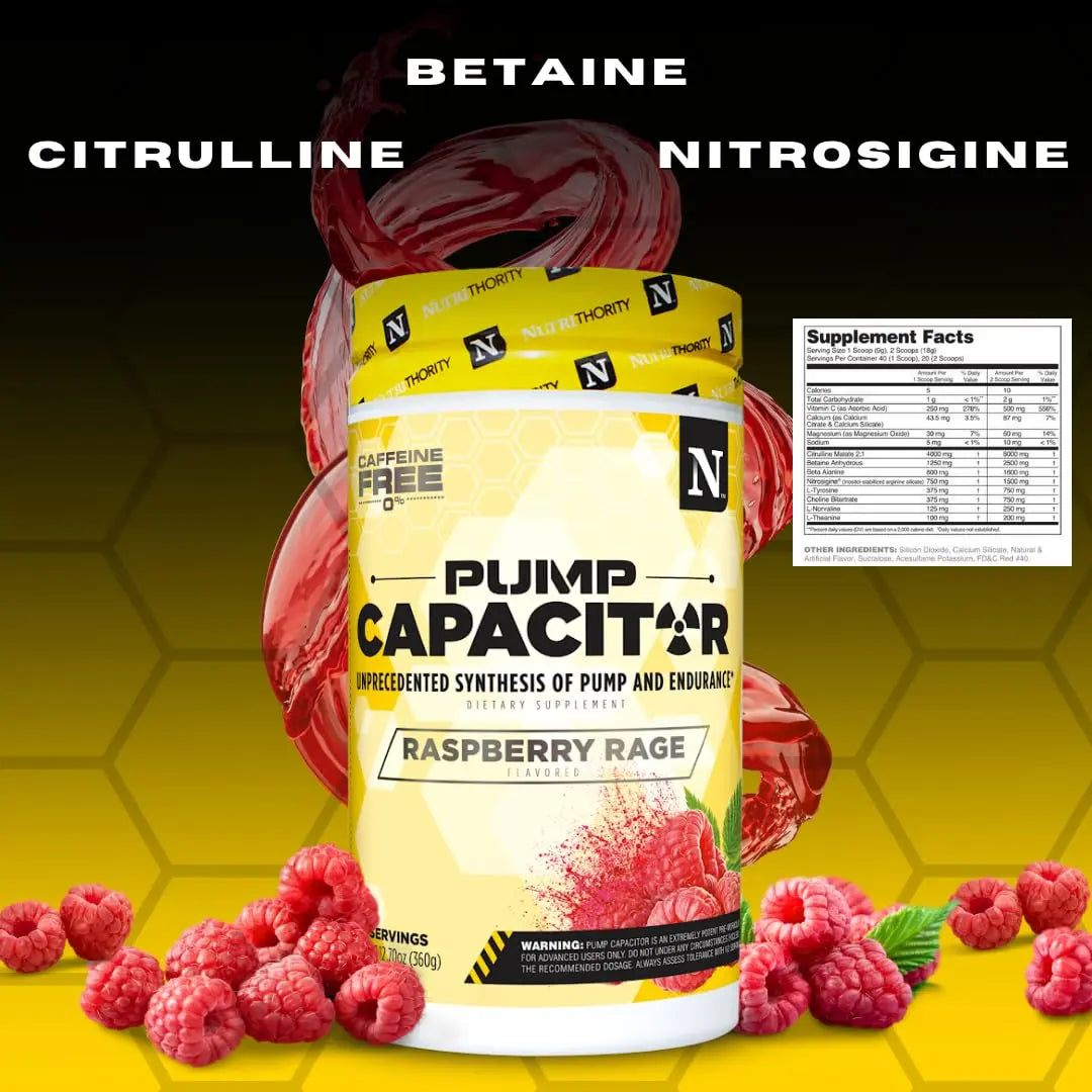 Nutrithority Pump Capacitor Non-Stimulant Sugar-Free Pre Workout for Men & Women Nutrithority Au supplements