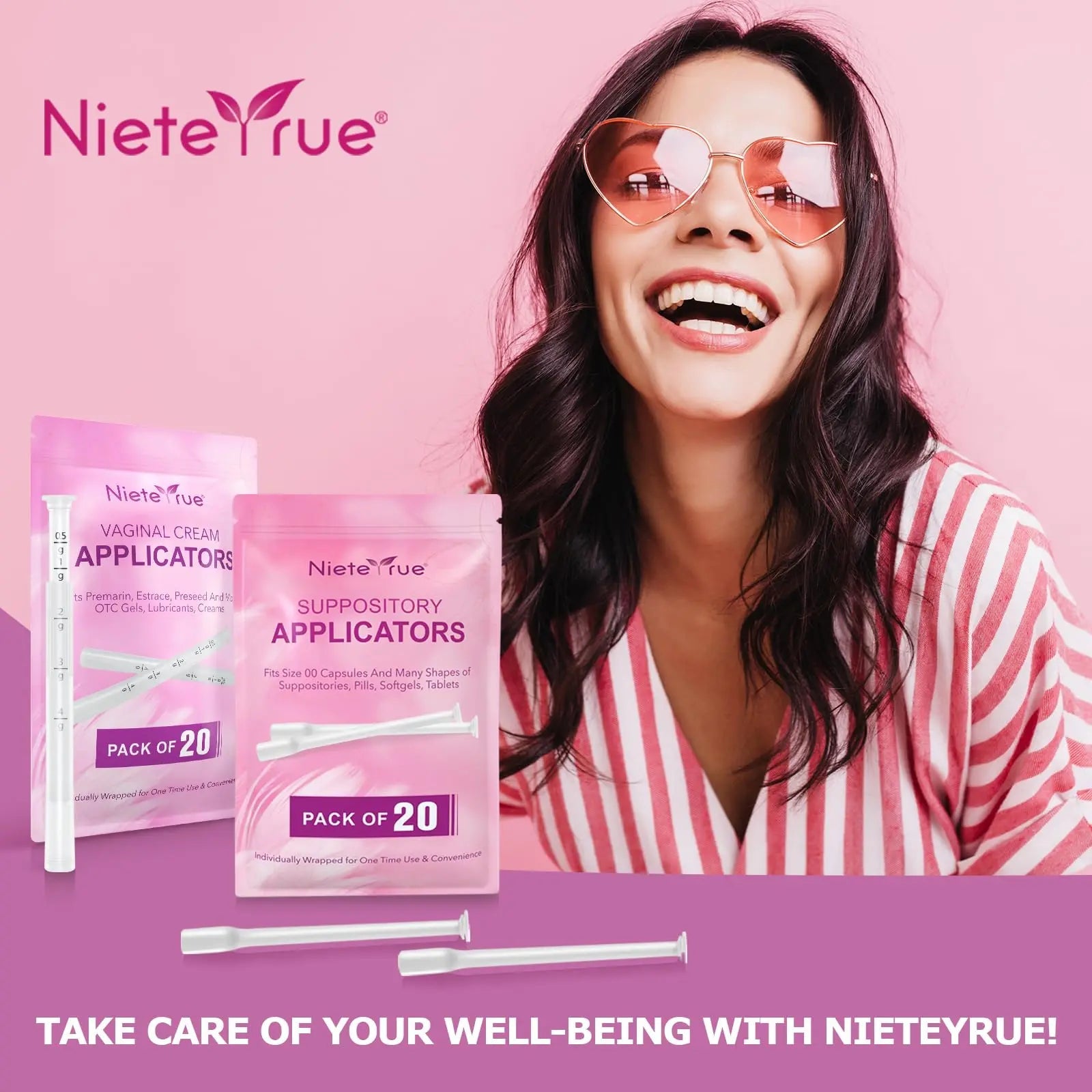 Nieteyrue (40 Packs) Disposable Vaginial Applicators Individually Wrapped Hygienic Fit Nieteyrue Au supplements