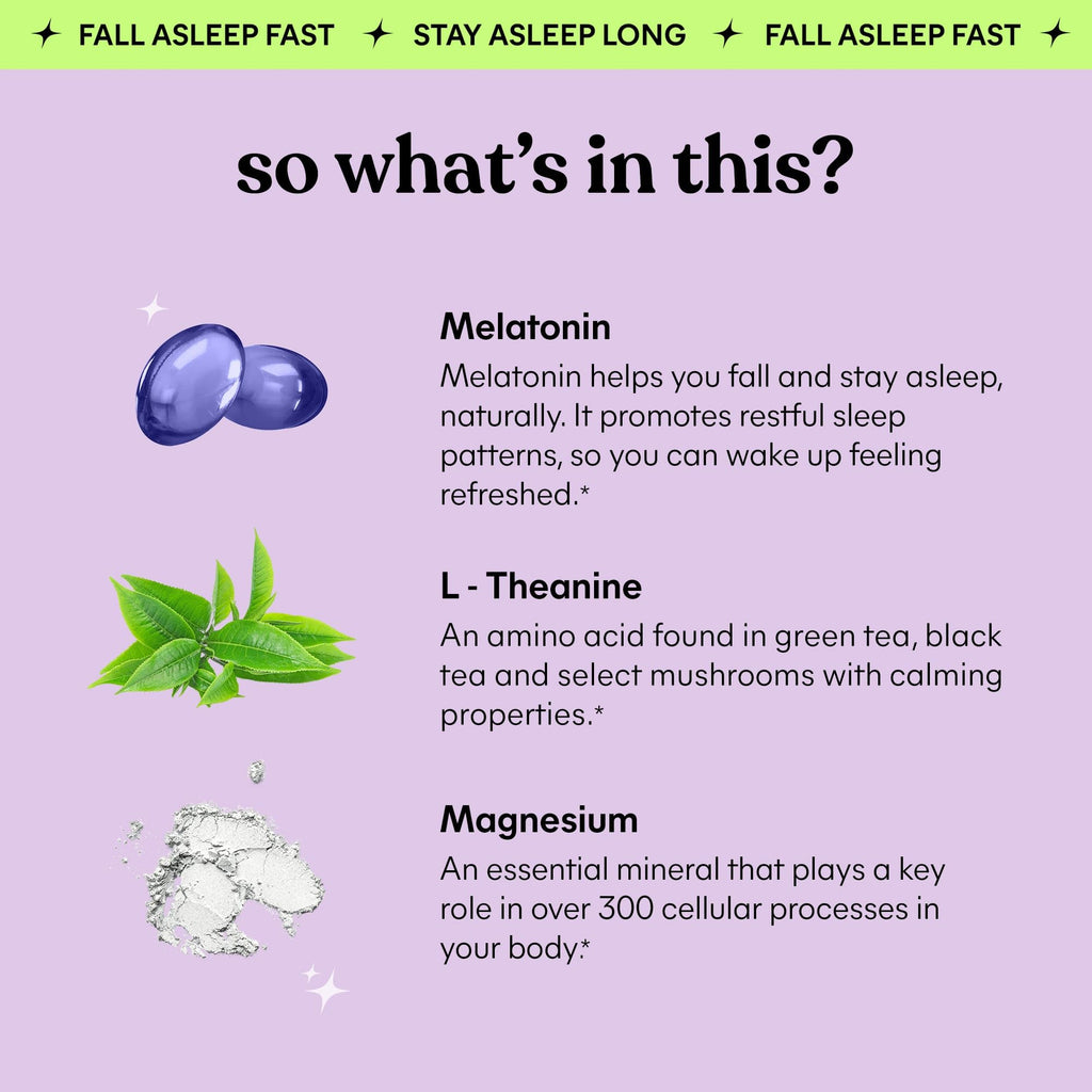 Lemme Sleep Gummies with 5mg Melatonin, Elderberry, Magnesium, L-Theanine, Chamomile and Lavender, Drug-Free Nighttime Sleep Aid,