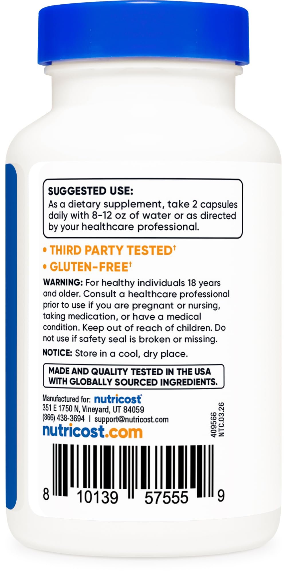 Nutricost NAD+ Supplement 1,000mg per Serving,120 Capsules (Nicotinamide Adenine Dinucleotide) - 60 Servings, Gluten-Free, Vegan