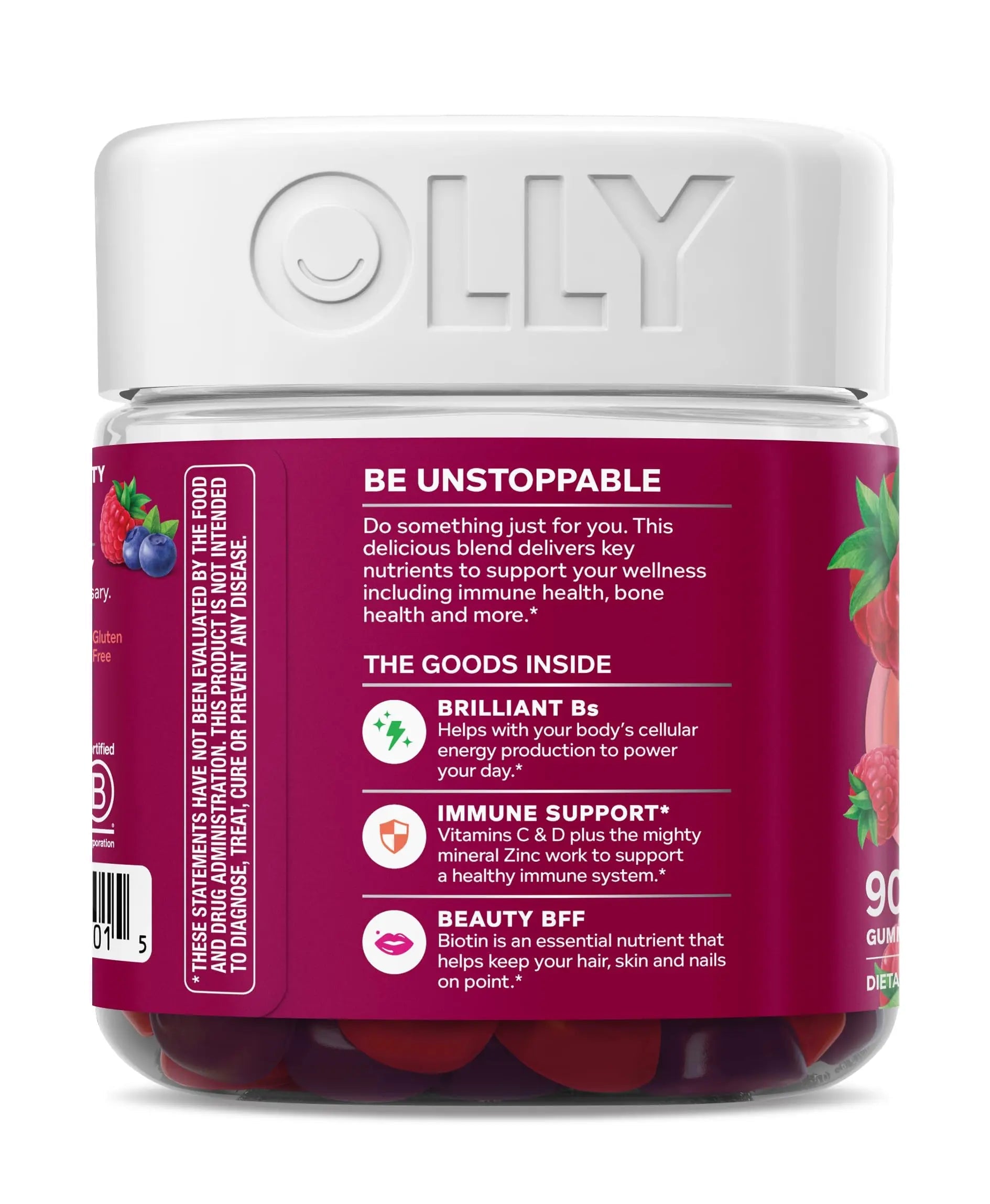 OLLY Women's Multivitamin Gummy, Vitamins A, D, C, E, Biotin, Folic Acid, Adult Chewable Vitamin, Berry Flavor OLLY Au supplements
