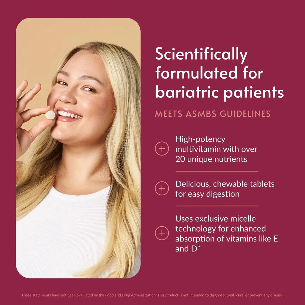 Bariatric Advantage Chewable Advanced Multi EA - High Potency Daily Multivitamin with Iron for Bariatric Surgery Patients Bariatric Advantage Au supplements