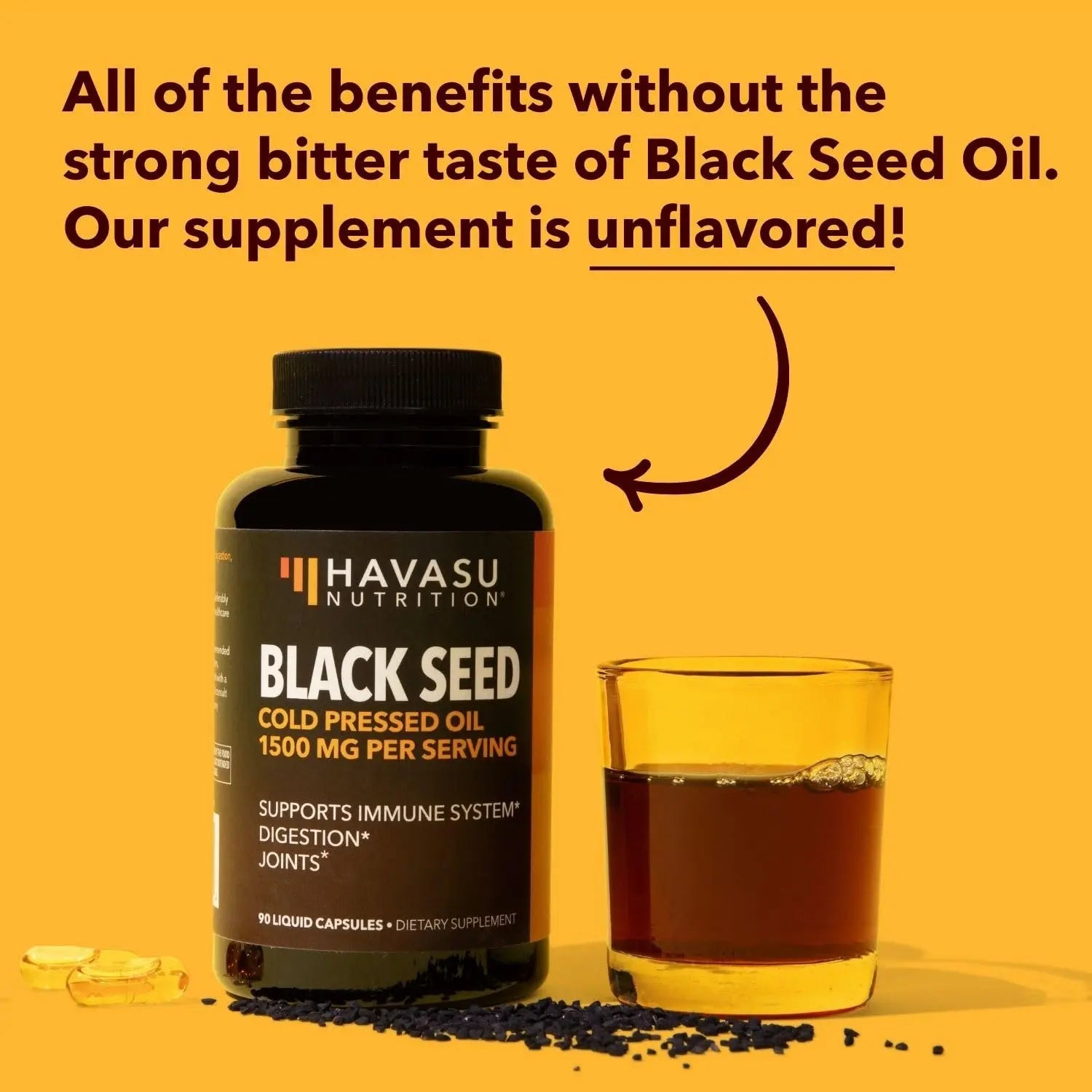 Black Seed Oil Nigella Sativa Cold-Pressed Capsules | 1500mg Black Cumin Seed Oil HAVASU NUTRITION Au supplements