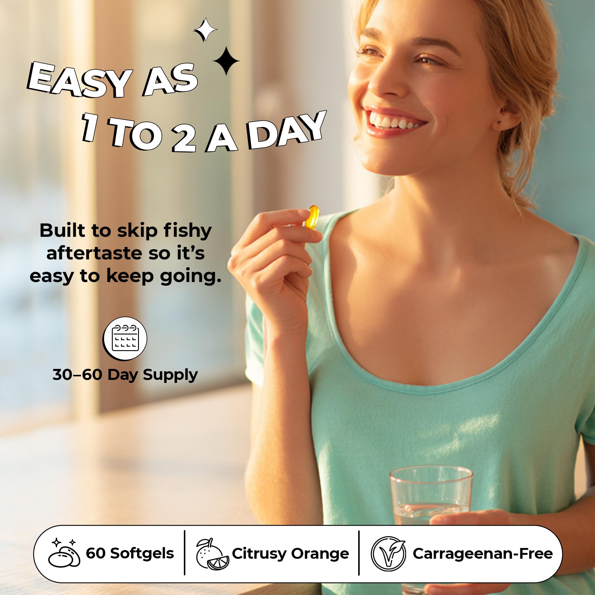 Future Kind Omega-3 Supplement for Clarity, Memory, and Mobility Comfort, 2 Months Supply of Citrus-Scented Softgels with EPA and DHA, Vegan Omega-3 Supplement from Algae, Carrageenan Free, 60 Count Future Kind Au supplements
