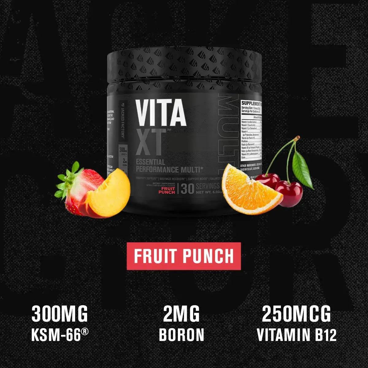 Jacked Factory Vita XT Performance Vitamin Powder - Daily Multivitamin Powder for Men with KSM-66 Ashwagandha, Prebiotic Fiber Jacked Factory Au supplements