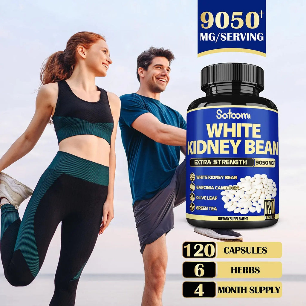 6in1 White Kidney Bean Extract Capsules 9050 Mg - with Garcinia Cambogia, Olive Leaf Satoomi Au supplements