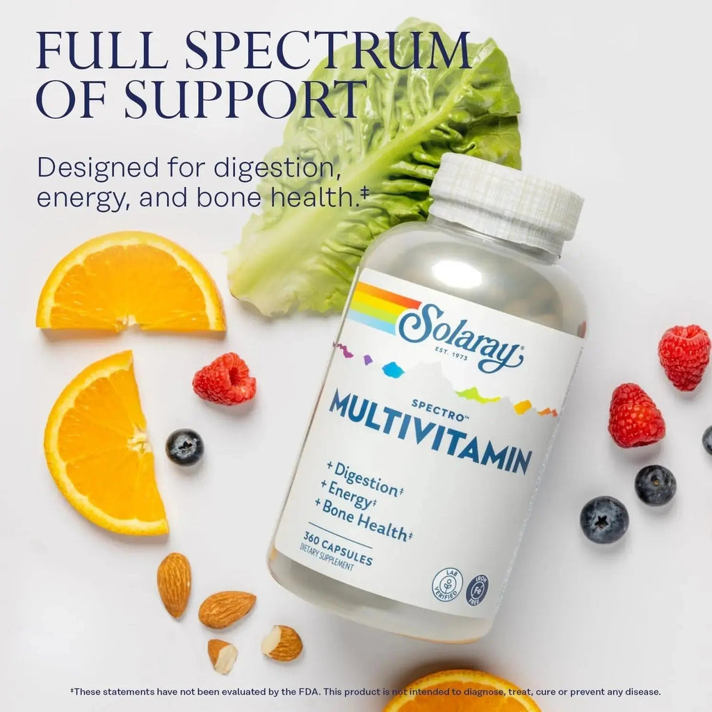 SOLARAY Spectro Multivitamin with Iron - Multi Vitamin with Calcium, Magnesium, Energizing Greens, Herbs & Digestive Enzymes SOLARAY Au supplements