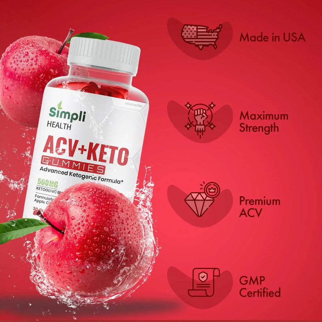 (3 Pack) Simpli Health ACV Keto Gummies, Maximum Strength Gold Nutra Au supplements