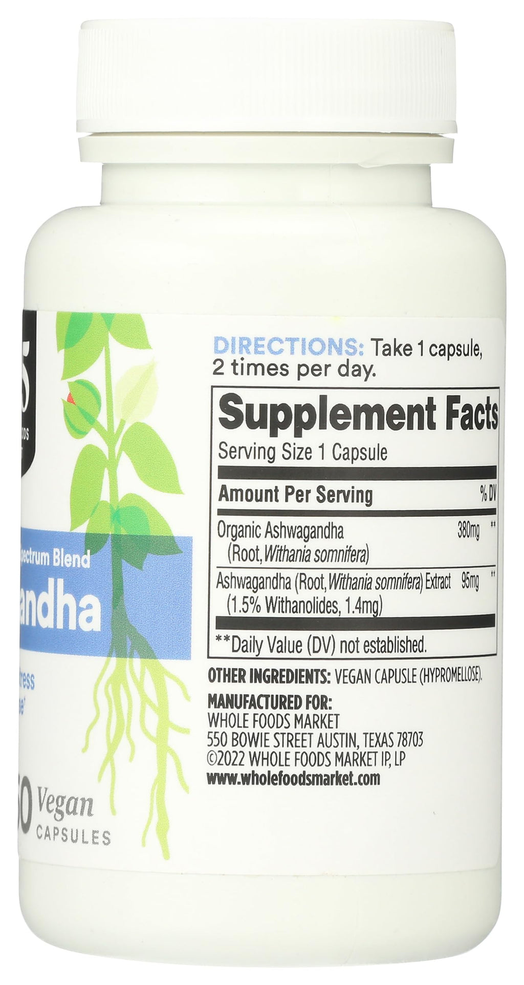 365 By Whole Foods Market, Ashwagandha, 60 Count 365 by Whole Foods Market Au supplements