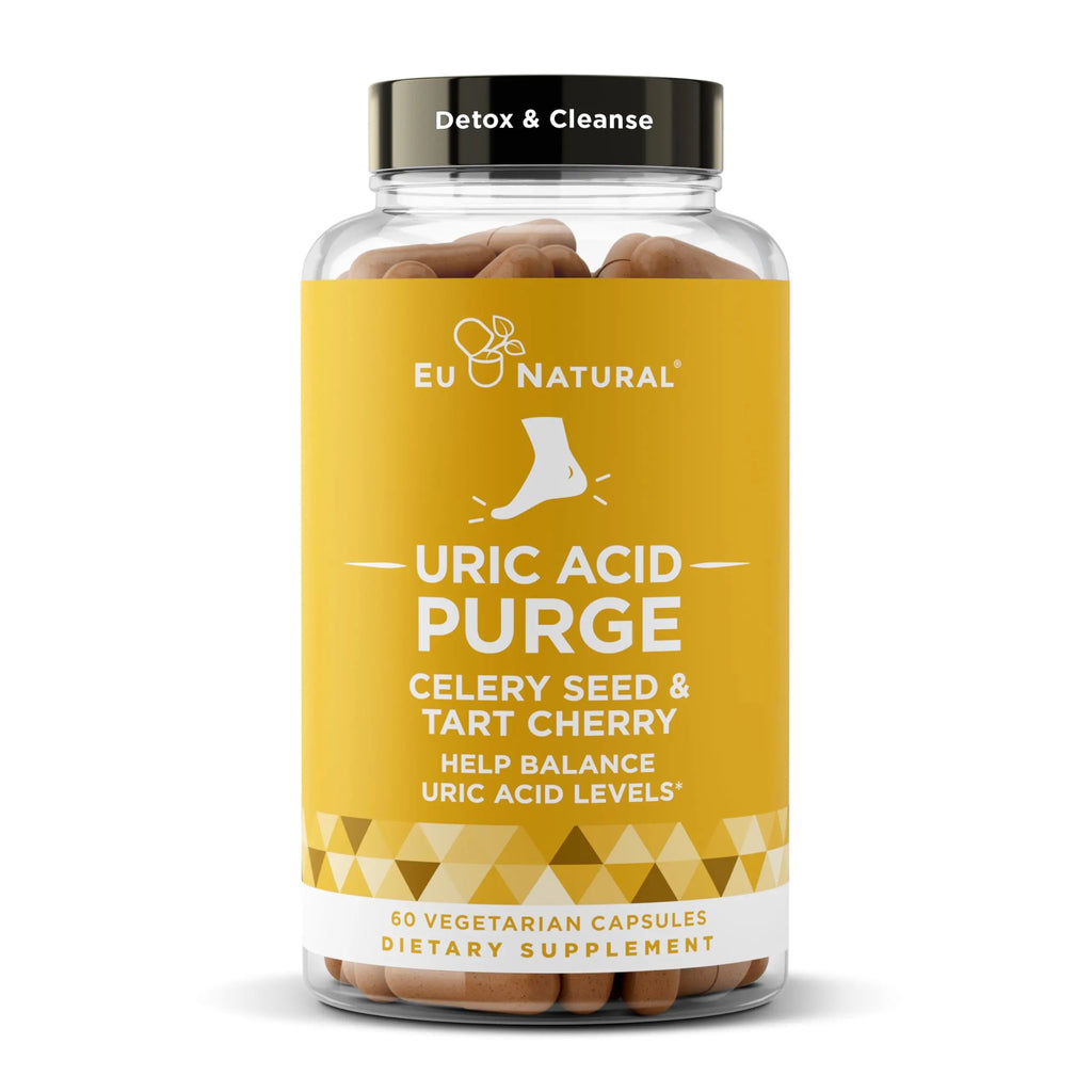 Purge! Uric Acid Flush – Eat & Drink What You Want – Detox and Cleanse with Celery Seed Extract Eu Natural Au supplements
