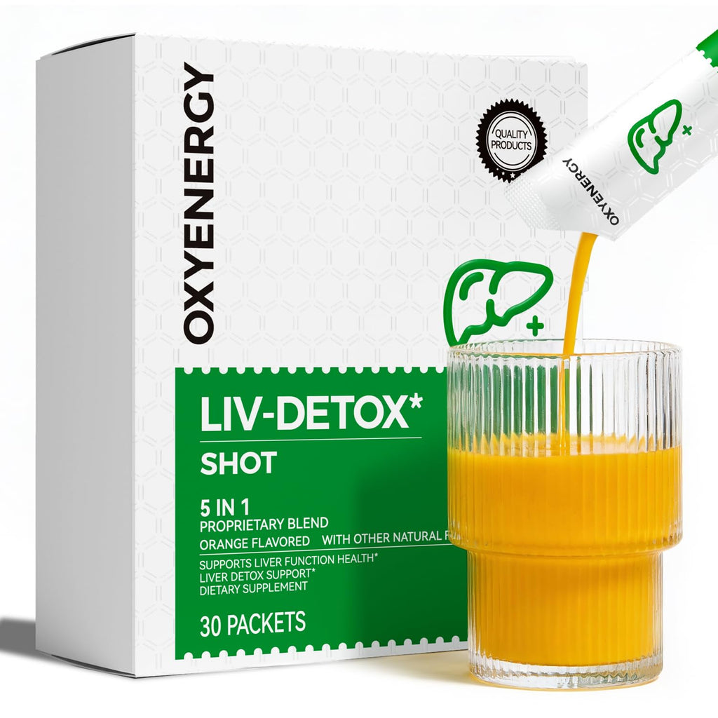 OxyEnergy Liver Cleanse Detox & Repair, Organic Milk Thistle Liver Detox Supplement with Turmeric, Giner, Dandelion, Support Liver Health & Digestion,