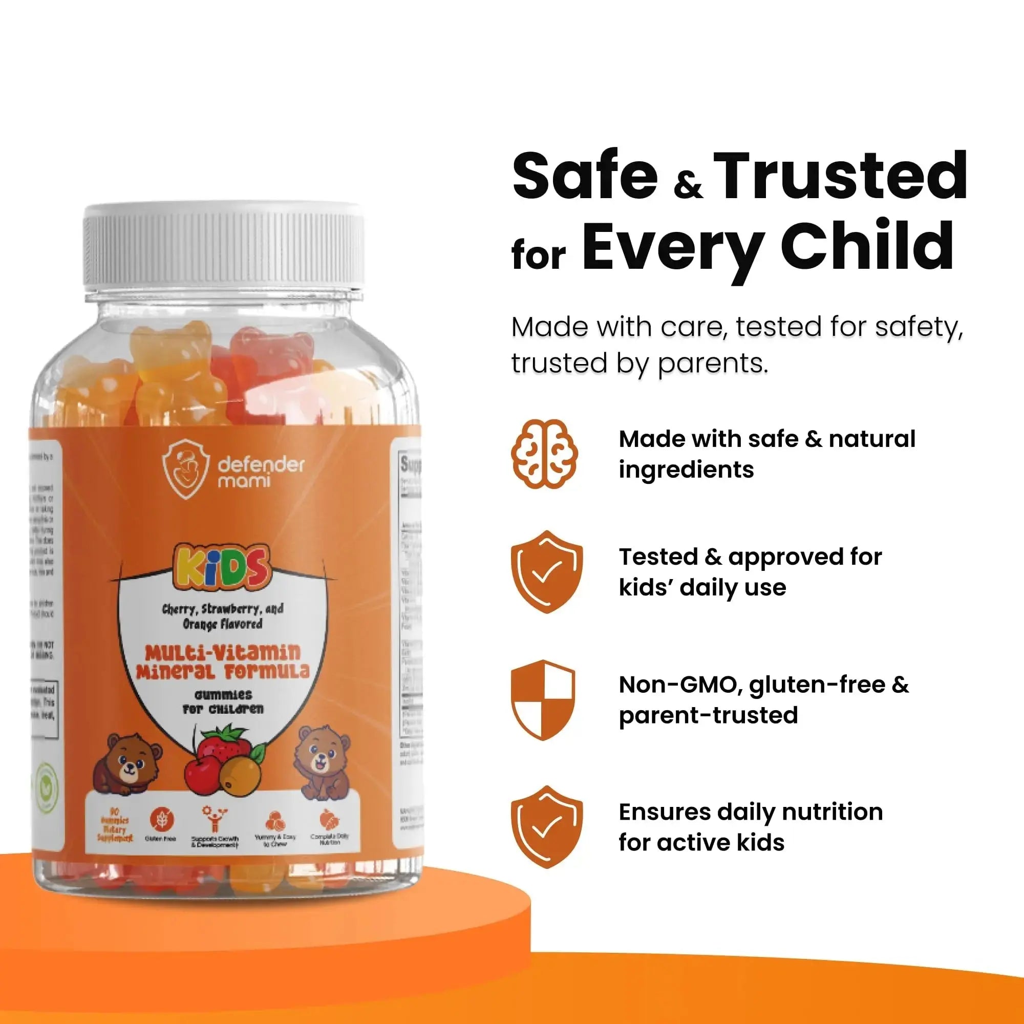 Defender Mami Kids Vitamin Gummies – Multivitamin & Mineral Formula, Non‑GMO · Gluten‑Free, 90 Count Chewables for Daily Immune Defender Mami Au supplements