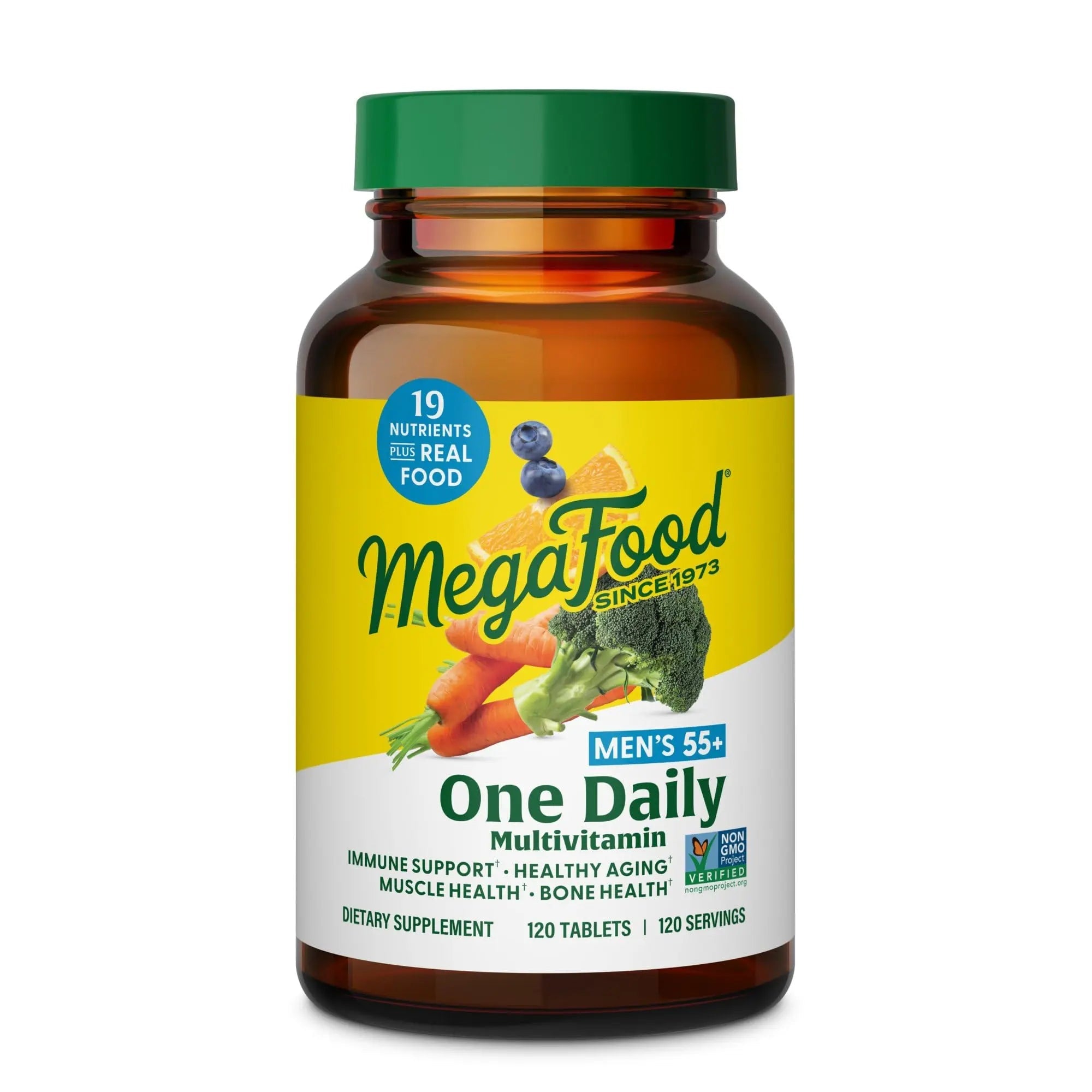 MegaFood Multivitamin for Men 55+ One Daily Mens Multivitamins, Methylated B12, Vitamin D3, C & Zinc MegaFood Au supplements