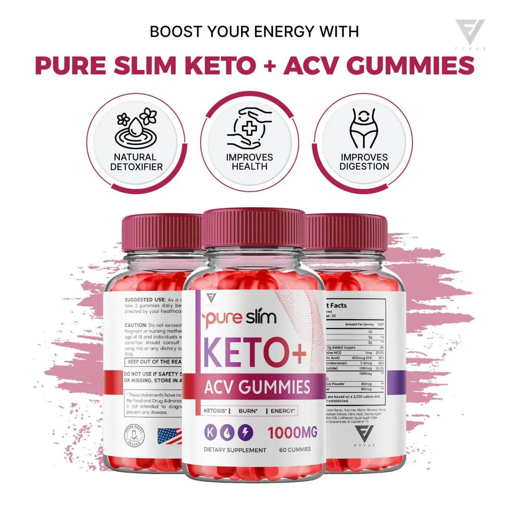 (5 Pack) Pure Slim Keto ACV Gummies, Pure Slim Keto ACV Gummies Advanced Weight Loss Fyvus Au supplements