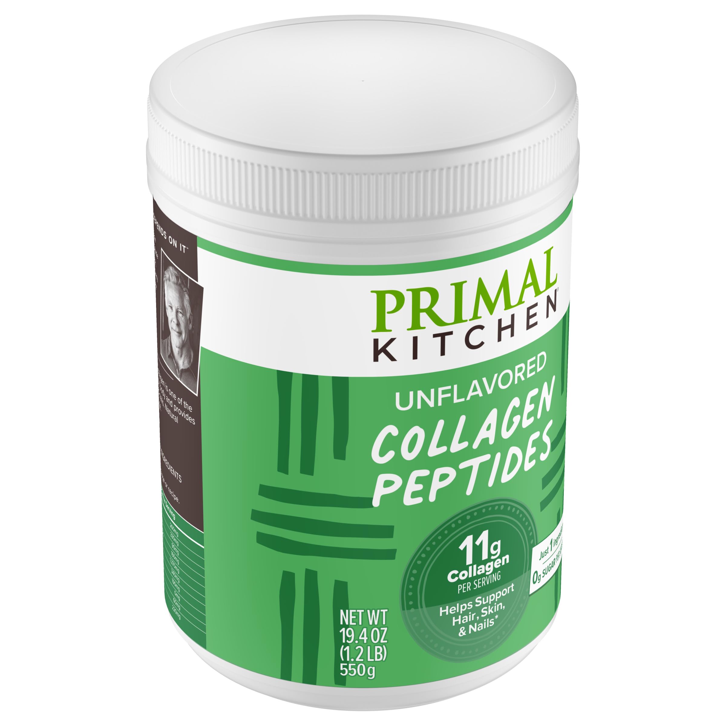 Primal Kitchen Collagen Peptides, Unflavored Collagen Powder, 1.2 Pounds