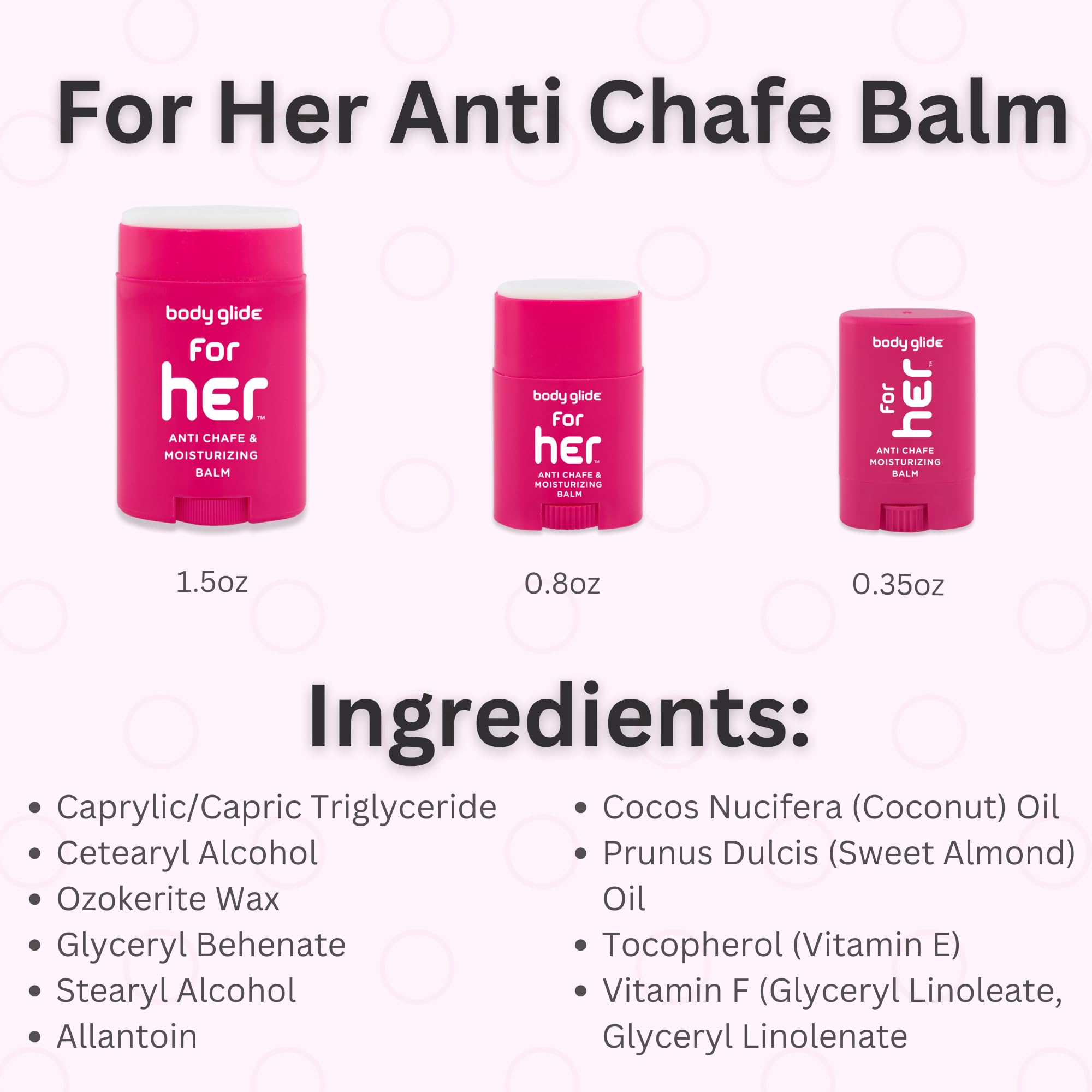 Body Glide For Her Anti Chafe Balm | Chafing stick with added emollients | Great for dry