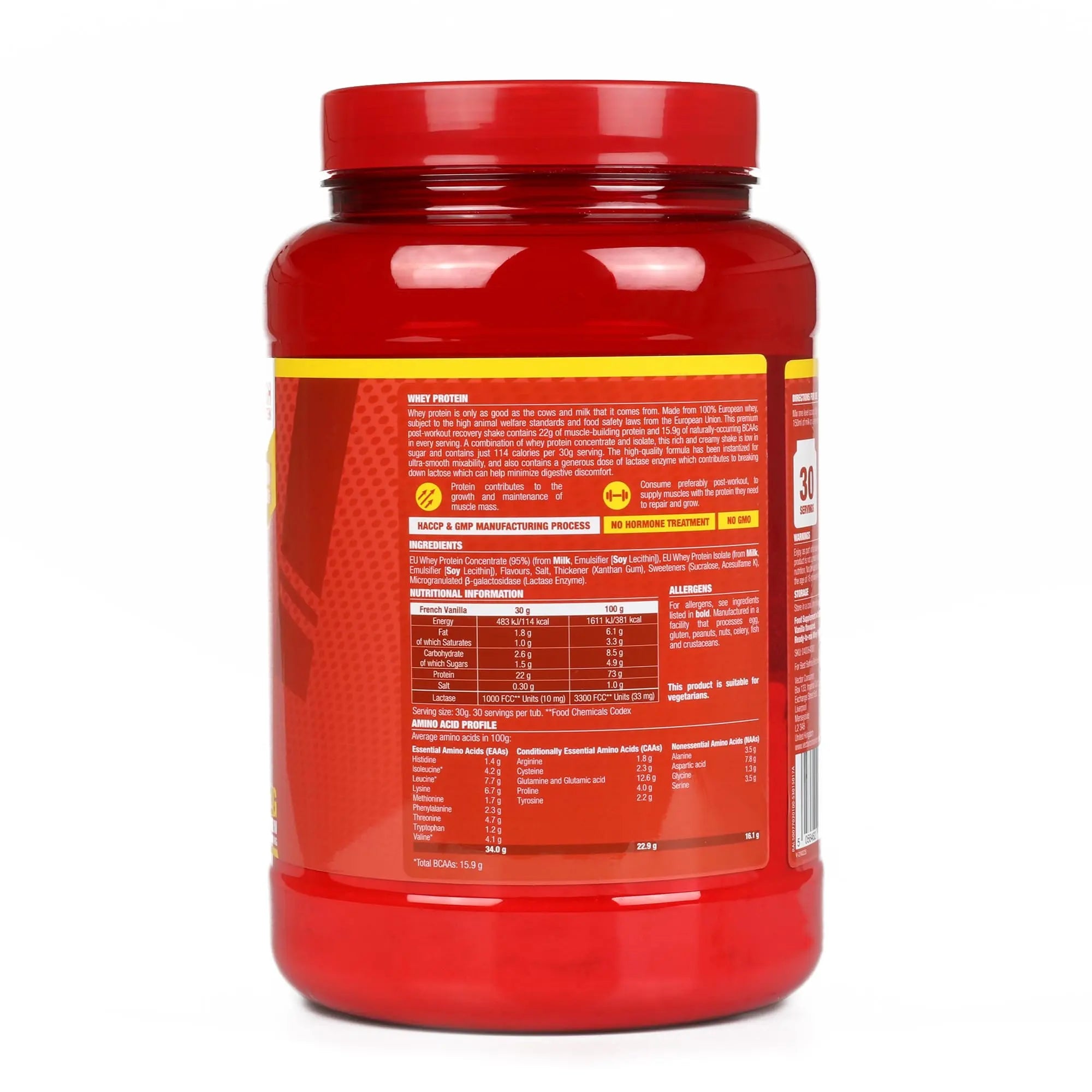 LFC Whey Protein Powder Strawberry Flavour 908g 15.5g Naturally-Occurring BCAAs 21g Protein Vector Consumer Au supplements